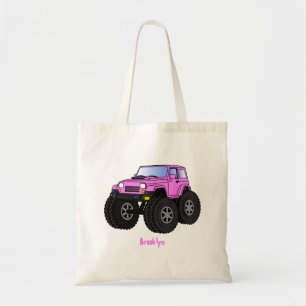 Tote Bag Un Pink Monster Cartoon