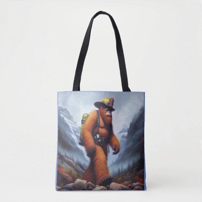 Tote Bag Un pompier à bout portant (Devant)