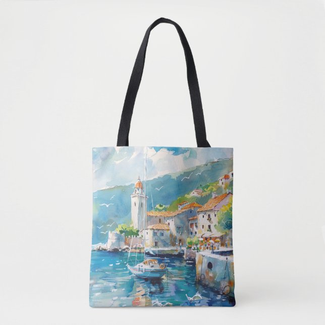 Tote Bag Un port maritime (Devant)