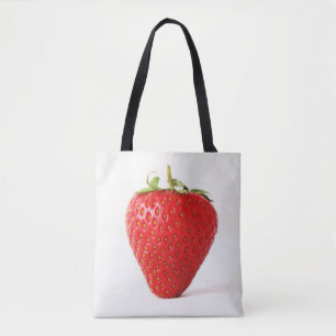 Tote Bag Un poste de fraise rouge