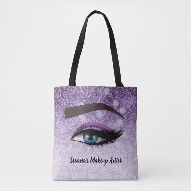 Tote Bag Un regard pourpre lache les yeux | maquillage (Devant)