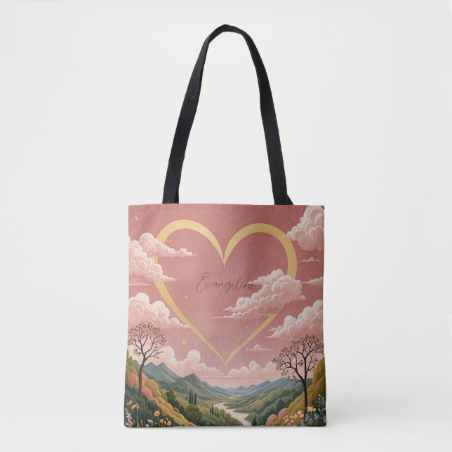 Tote Bag Un regard sincère pour une fille personnalisé (Devant)
