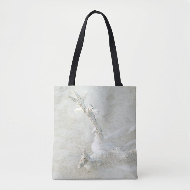 Tote Bag Un seul corail sur la plage (Devant)