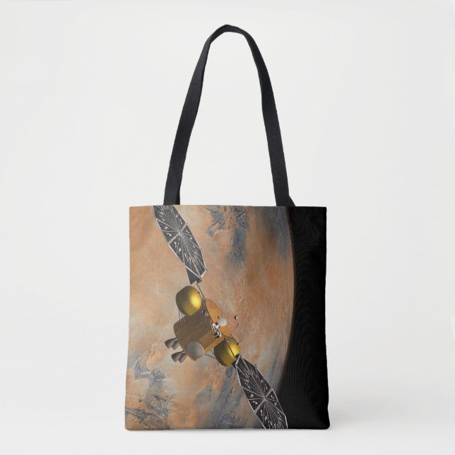 Tote Bag Un vaisseau Spacecraft Orbitant Mars. (Devant)