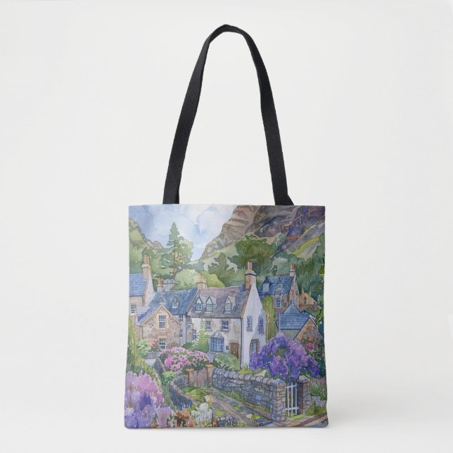 Tote Bag Un village écossais paisible (Devant)