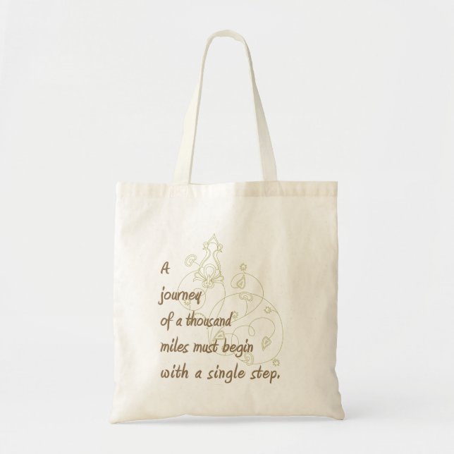 Tote Bag "Un voyage…" Proverbe de zen (Devant)