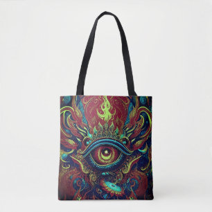 Tote Bag Un voyage spirituel en pastels : Œil flamboyant