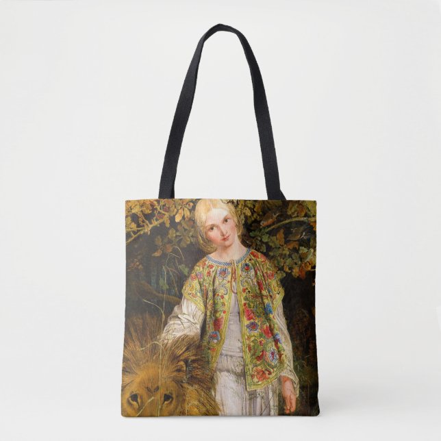 Tote Bag Una et le Lion, 1860 par William Bell Scott (Devant)