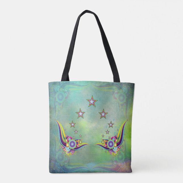 Tote Bag Une abstraite aquamarine frappante (Dos)