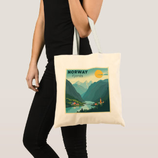 Tote Bag Une affiche de voyage classique nostalgique - Norv
