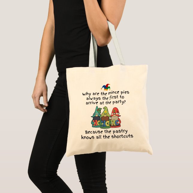 Tote Bag Une Amusante Mince Pie-Pie Raccourci (Devant (produit))