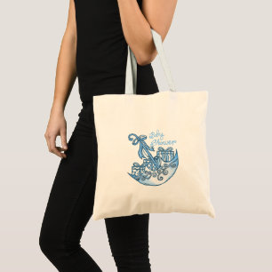 Tote Bag Une Baby Shower pour un Petit Garçon Bleu