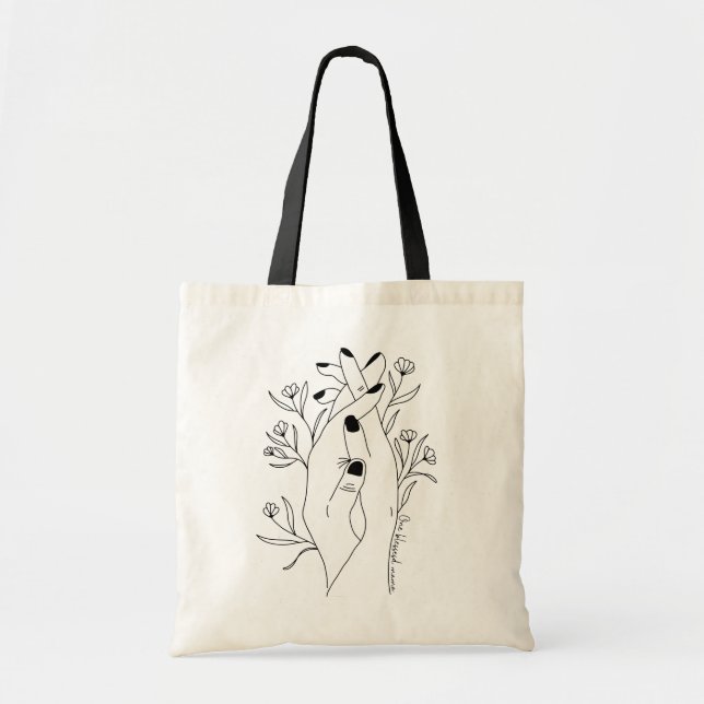 Tote Bag Une citation de maman bénie (Devant)