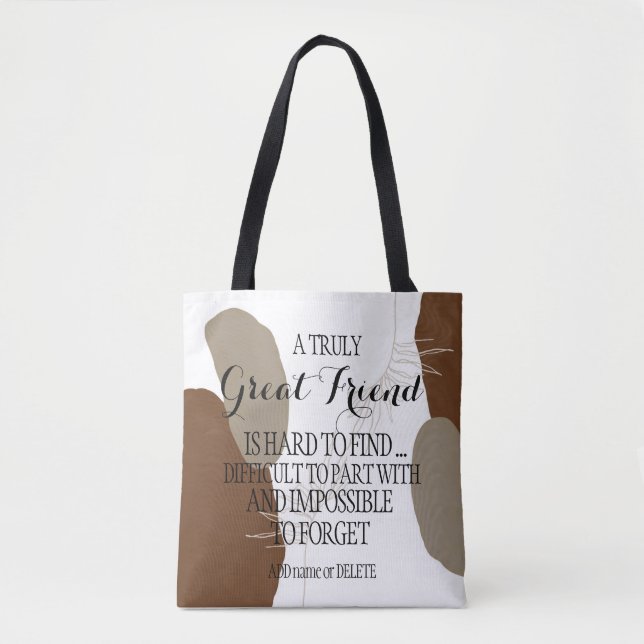 Tote Bag Une citation vraiment grand ami Quitter le Merci c (Devant)