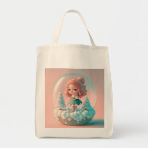 Tote Bag Une drôle de petite poupée sur un nuage