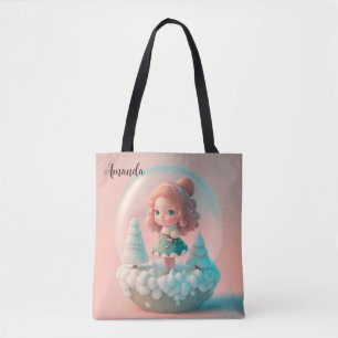 Tote Bag Une drôle de petite poupée sur un nuage