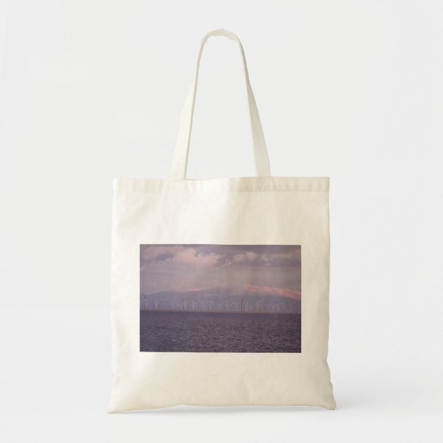 Tote Bag Une Éolien Sur La Mer D'Irlande Près De Liverpool, (Devant)