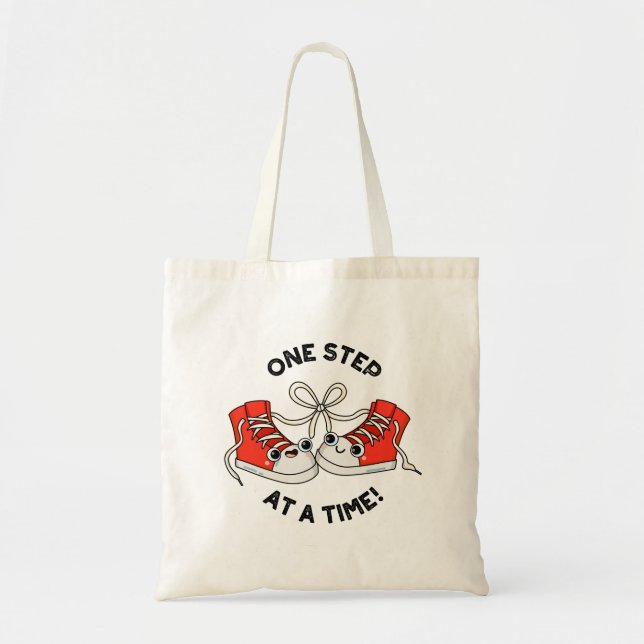 Tote Bag Une Étape À La Fois Drôle Basket Pun (Devant)
