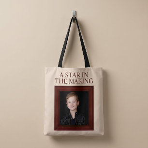 Tote Bag UNE ÉTOILE EN HERBE Photo d'enfant personnalisée