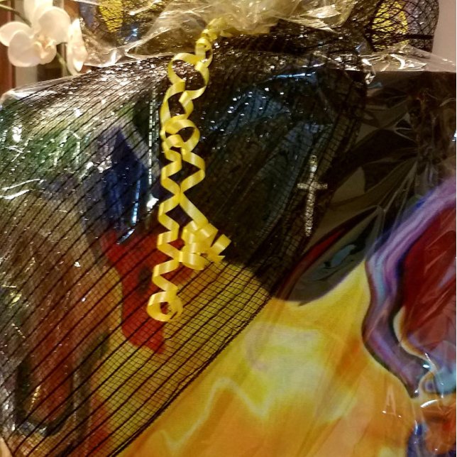 Tote Bag Une explosion de design graphique de bonheur jaune (Créateur téléchargé)