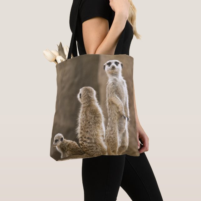Tote Bag Une famille de Meerkats (De près)
