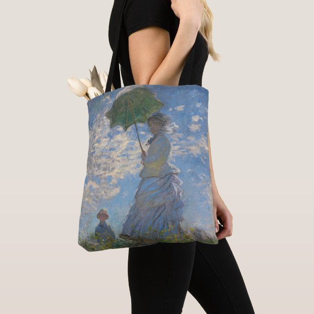 Tote Bag Une femme avec un parasol | Paysage français (De près)