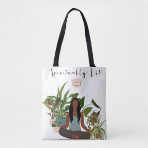 Tote Bag Une femme noire méditant Fourre-tout