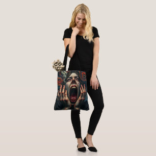 Tote Bag Une Femme Tortueuse Qui Hante Crie Tout Sur-Impres