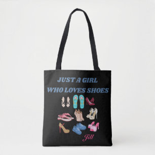 TOTE BAG UNE FILLE QUI AIME LES CHAUSSURES