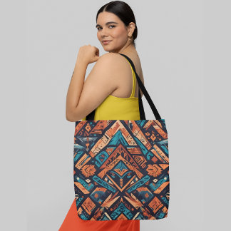 Tote Bag Une géométrie motif abstraite transparente