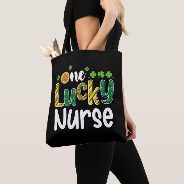 Tote Bag Une infirmière chanceuse à la Saint-Patrick (De près)