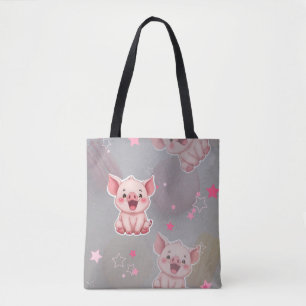 Tote Bag Une journée joyeuse pour Piggy 