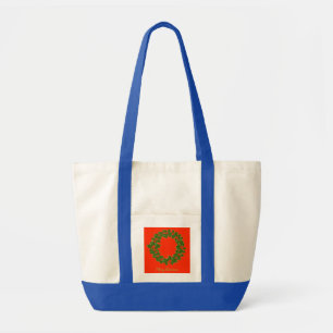 Tote Bag Une joyeuse couronne de Noël