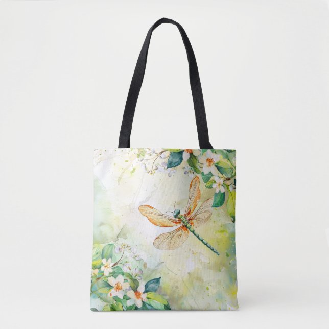 Tote Bag Une libellule de printemps (Devant)
