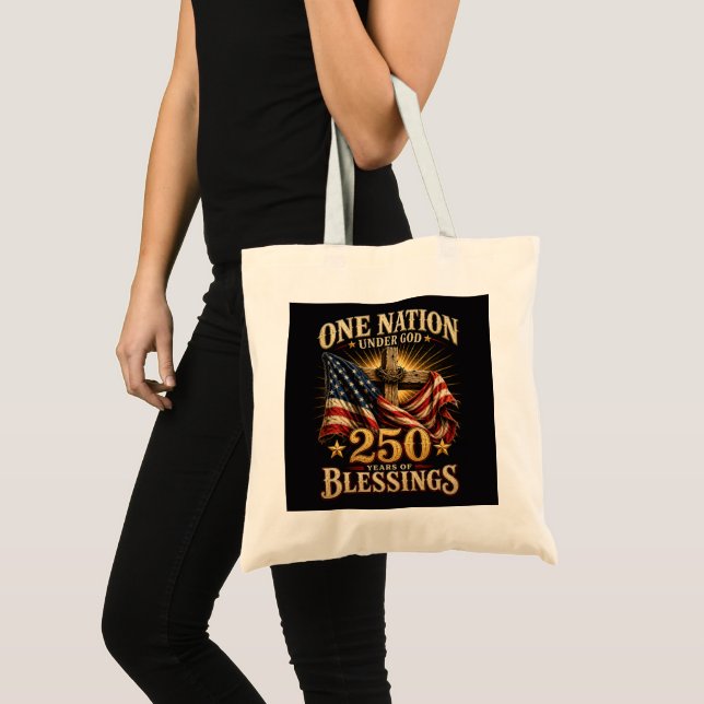 Tote Bag Une nation sous Dieu 250 ans (Devant (produit))