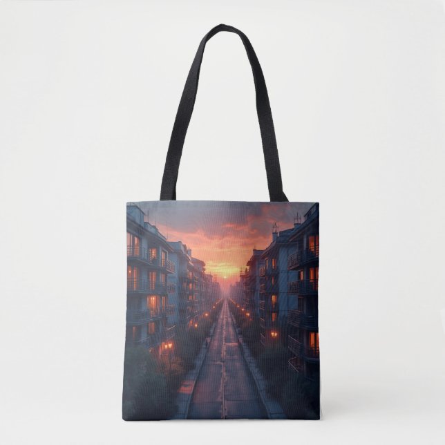Tote Bag Une nuit au coucher du soleil (Devant)