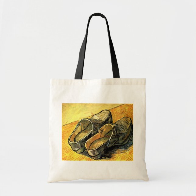 Tote Bag Une paire de sabots en cuir par Vincent van Gogh (Devant)