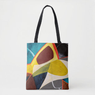 Tote Bag Une Peinture Aquarelle Moderniste Abstraite.