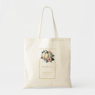 Tote Bag Une petite Baby Shower Florale d'Automne Citrouill