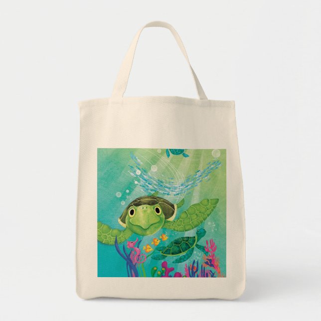 Tote Bag Une Secourt de tortue de mer (Devant)