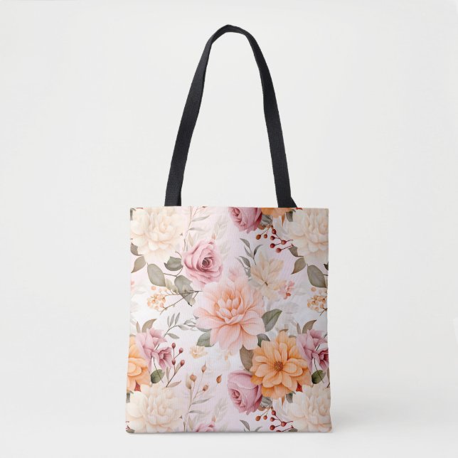 Tote Bag Une série de fleurs automnales Design 2 (Devant)