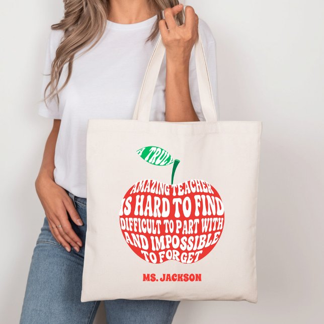 Tote Bag Une typographie de pomme vraiment incroyable pour  (Créateur téléchargé)