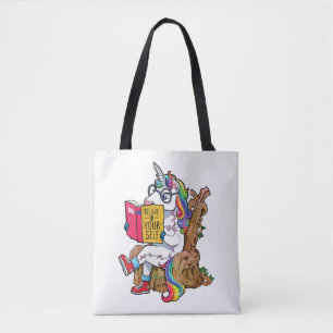 Tote Bag Unicorn Croyez En Vous-Même Motivationnel Livre Lo
