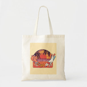 Tote Bag Unicorn Flamant rose Beach