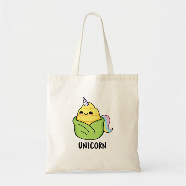 Tote Bag Unicorn Funny Baby Corn Pun (Devant)