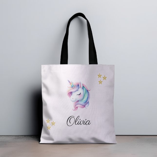 Tote Bag Unicorn Magique Cute Aquarelle (Créateur téléchargé)