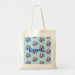 Tote Bag Unicorn mignon super fille vert marine texte T-shi