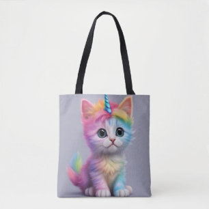 Tote Bag Unicorne arc-en-ciel Kitten