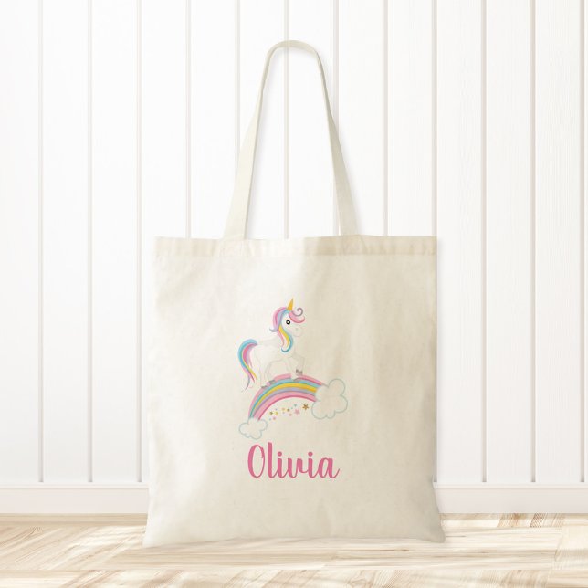 Tote Bag Unicorne arc-en-ciel magique personnalisée (Créateur téléchargé)