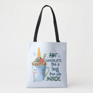 Tote Bag Unicorne au chocolat chaud Cosy Unicorn Winter